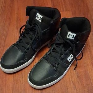 DC Men's Black and White High-Top Skate Sneakers Size 14